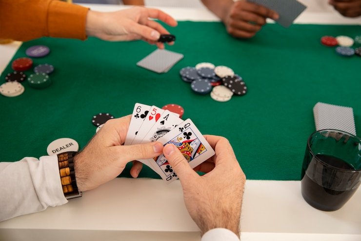 Antarmuka live casino dengan dealer dan kontrol pengguna